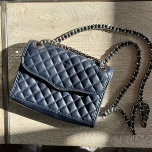rebecca minkoff • quilted mini affair shoulder bag • navy blue